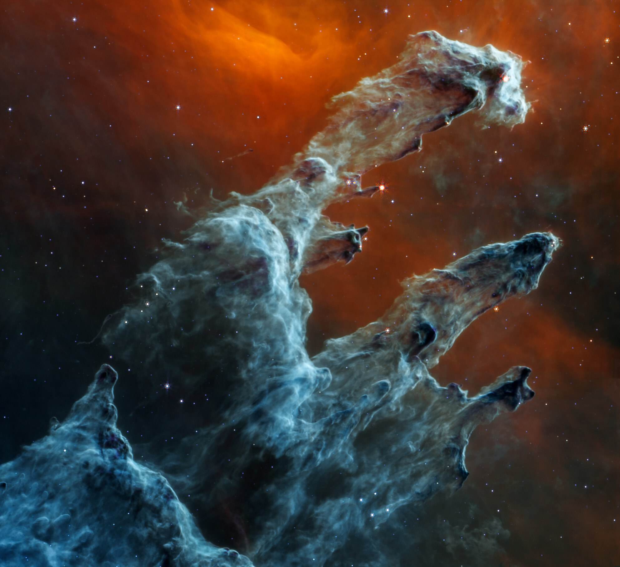 Телескоп «Джеймс Уэбб» сделал новое фото космического объекта Столпы творения