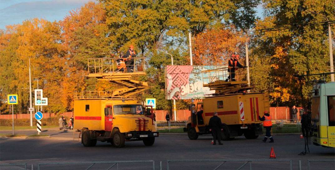 В Бобруйске оборвалась контактная сеть для троллейбусов, движение остановлено