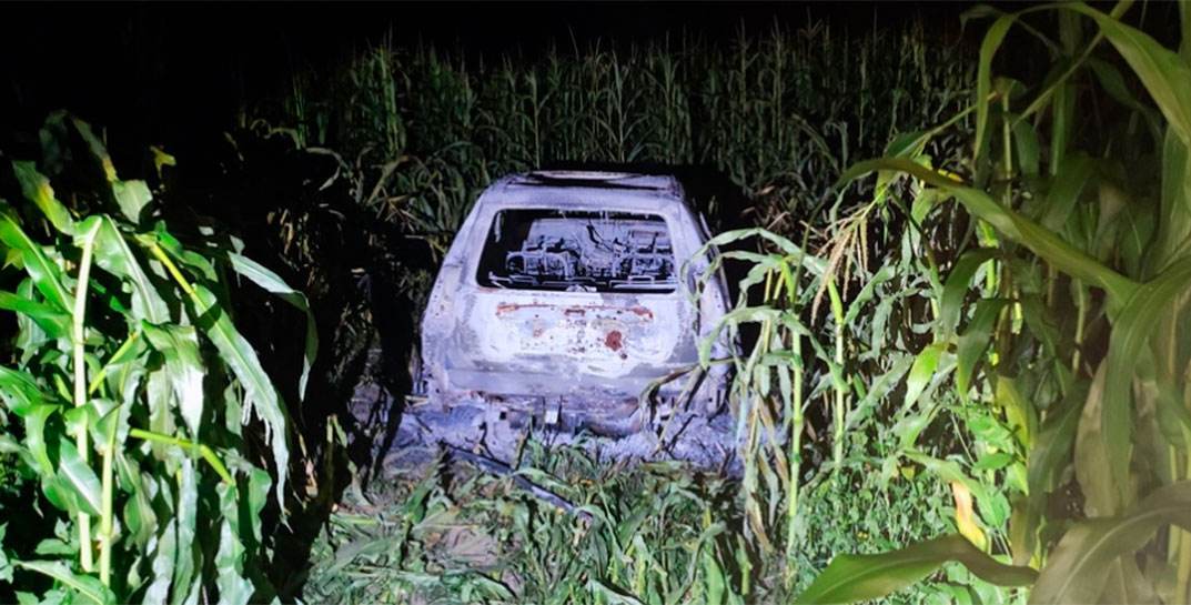 В Гомеле мужчина поссорился с женой, уехал пьяным из компании, насмерть сбил велосипедиста, а потом сжег автомобиль, чтобы скрыть ДТП