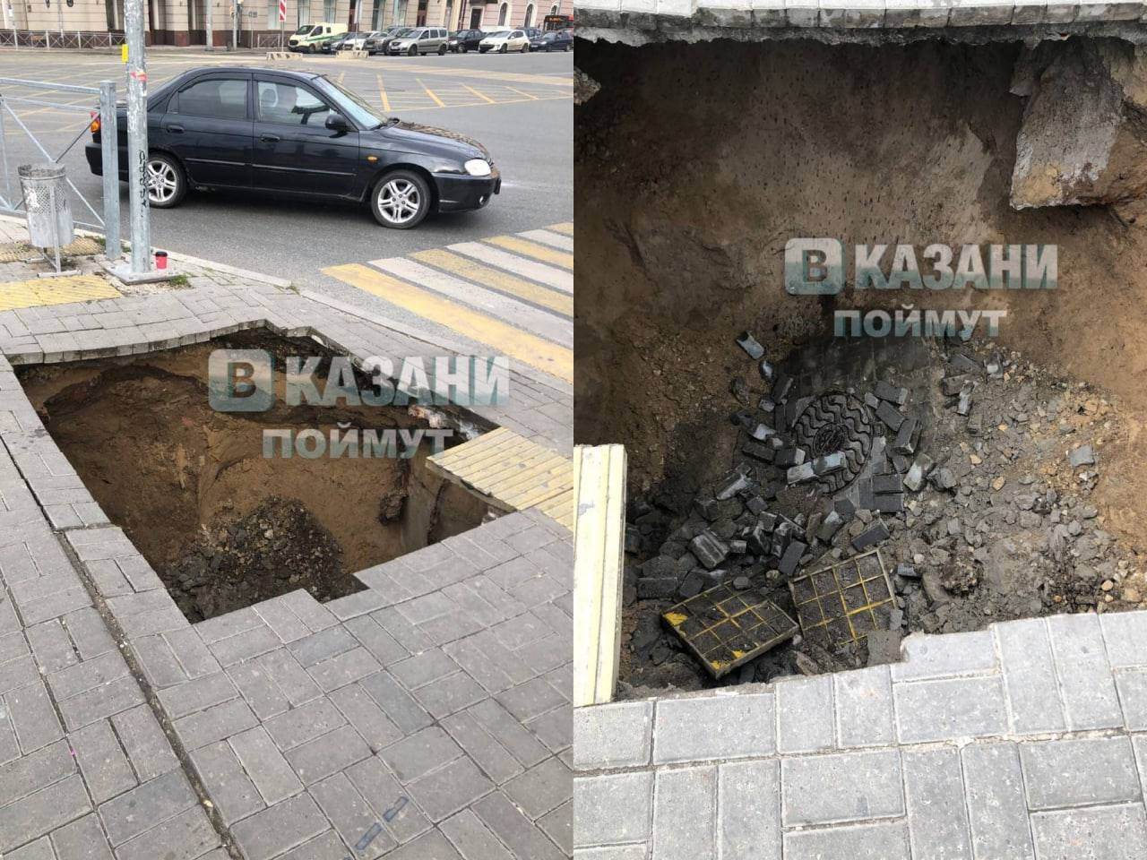 Плюс еще одна фобия. В Казани девушка, стоявшая на светофоре, внезапно... провалилась сквозь землю