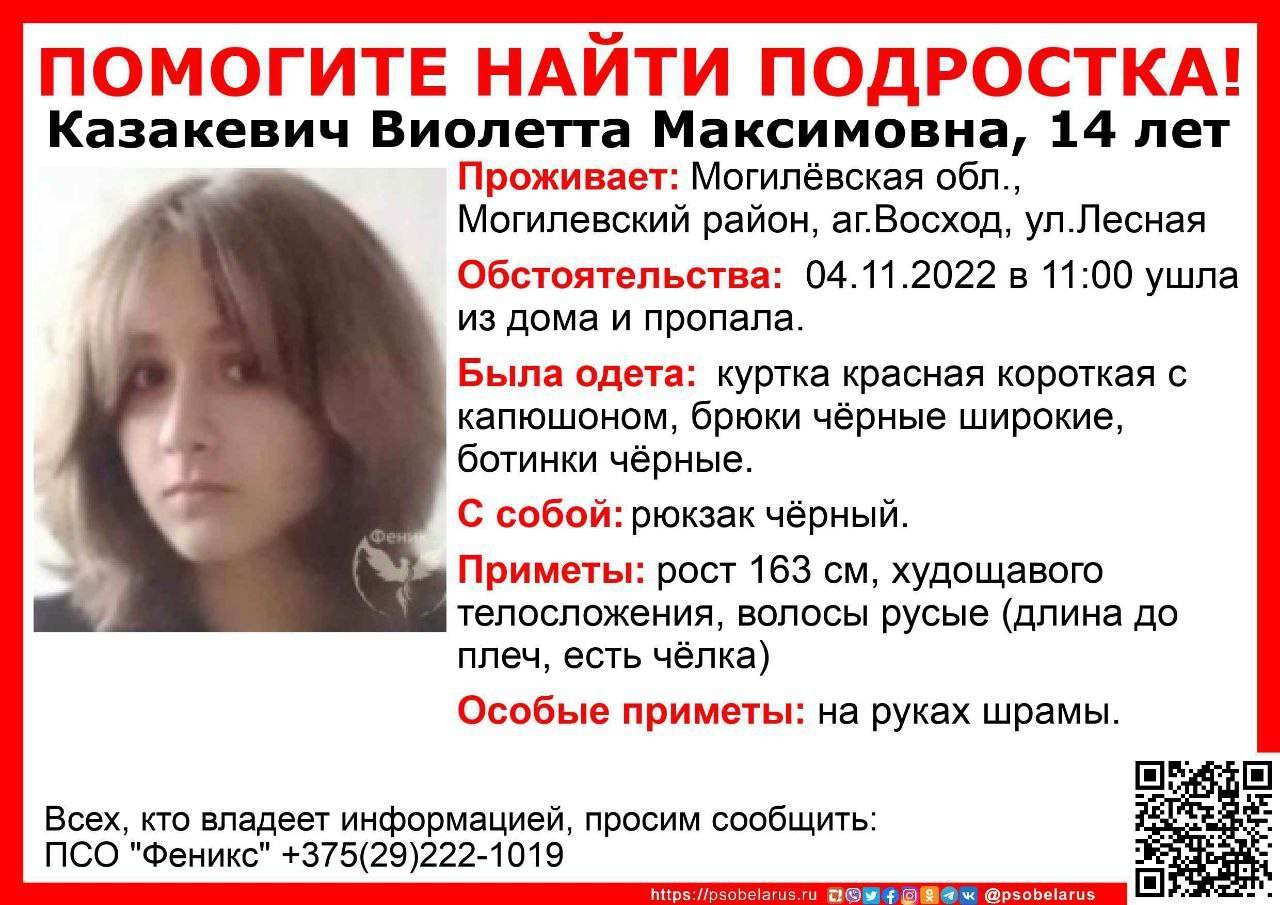 Внимание, Могилев и район! Под Могилевом пропала 14-летняя девочка