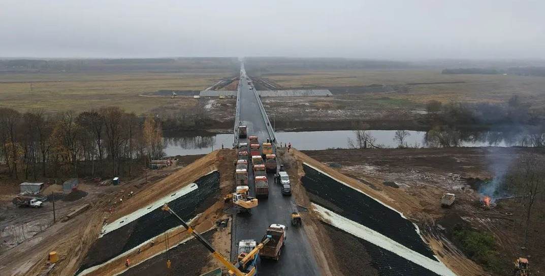 Состоялось испытание моста через Днепр строящегося юго-западного обхода Могилева