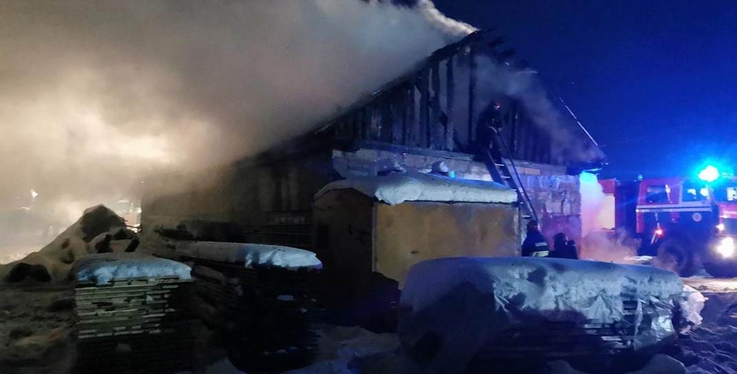 В Могилевском районе сгорел столярный цех