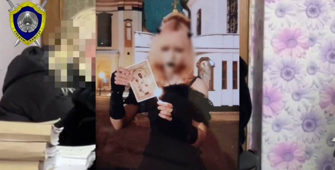 В Минске две десятиклассницы подожгли икону Божией Матери у кафедрального собора — и сняли это на видео