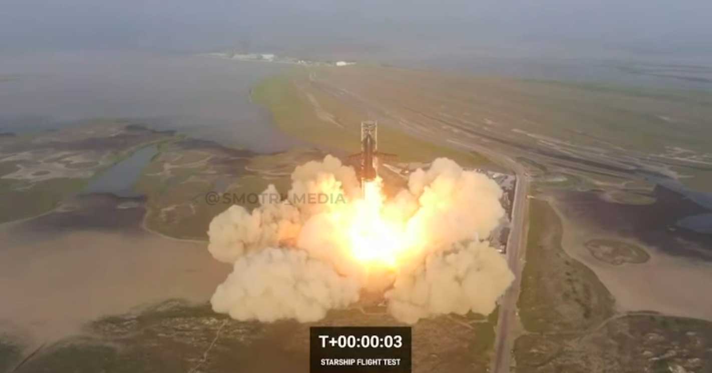 Крупнейшую в истории сверхтяжелую ракету Starship запустила в космос SpaceX Илона Маска. Достигнув высоты в 38 километров, она взорвалась 🤷‍♂️