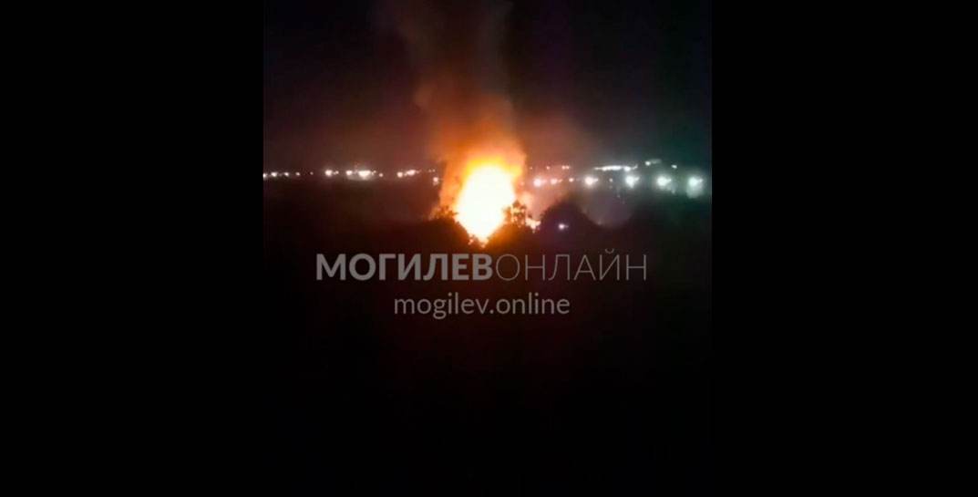 Пожар ночью 26 мая в Могилеве