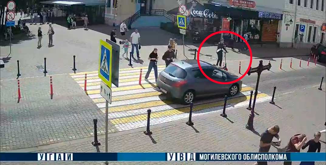 Видео с могилевским подростком на электросамокате, которое ГАИ просит посмотреть всех родителей