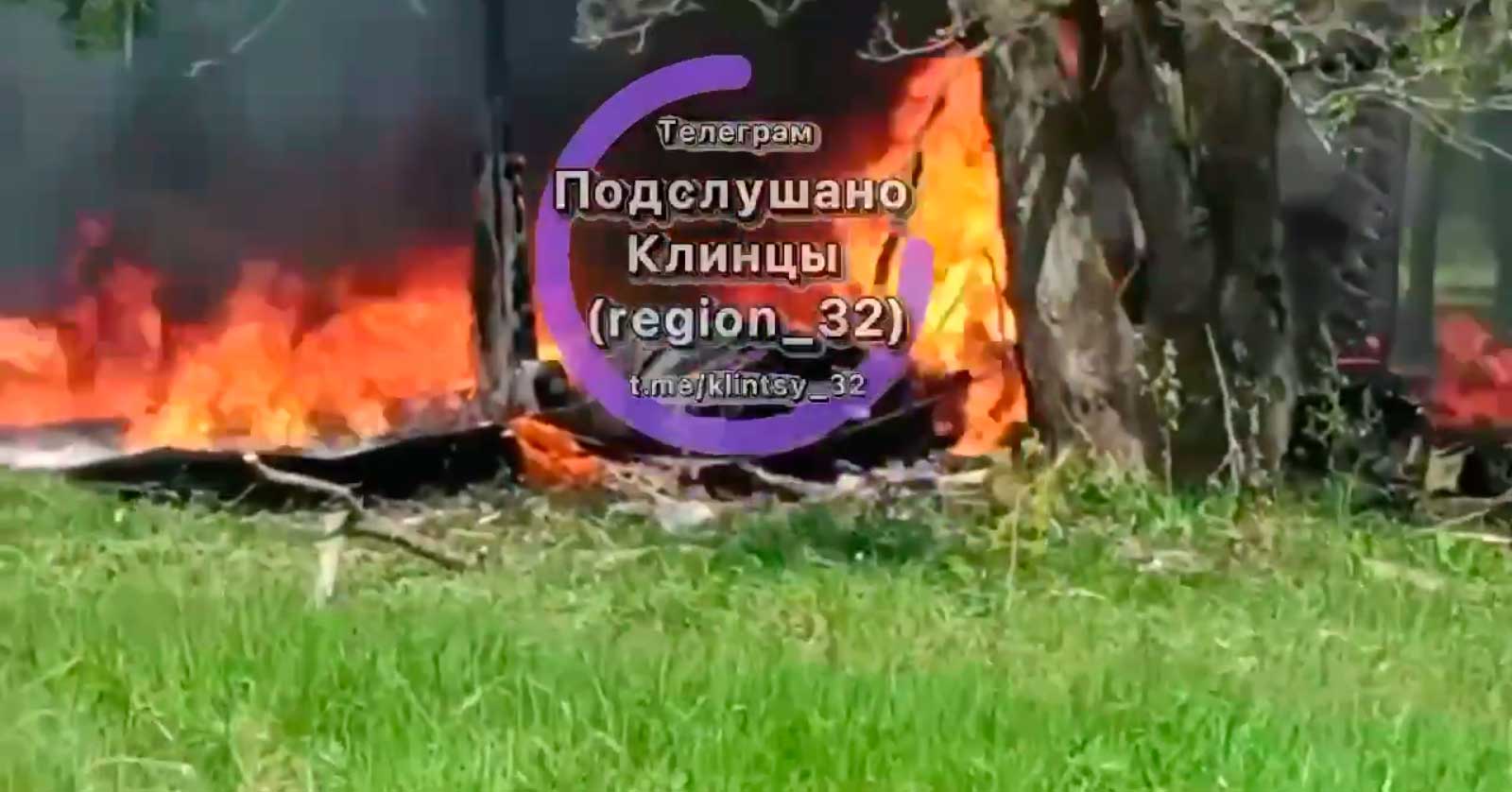 В Брянской области потерпел крушение также самолет Су-34