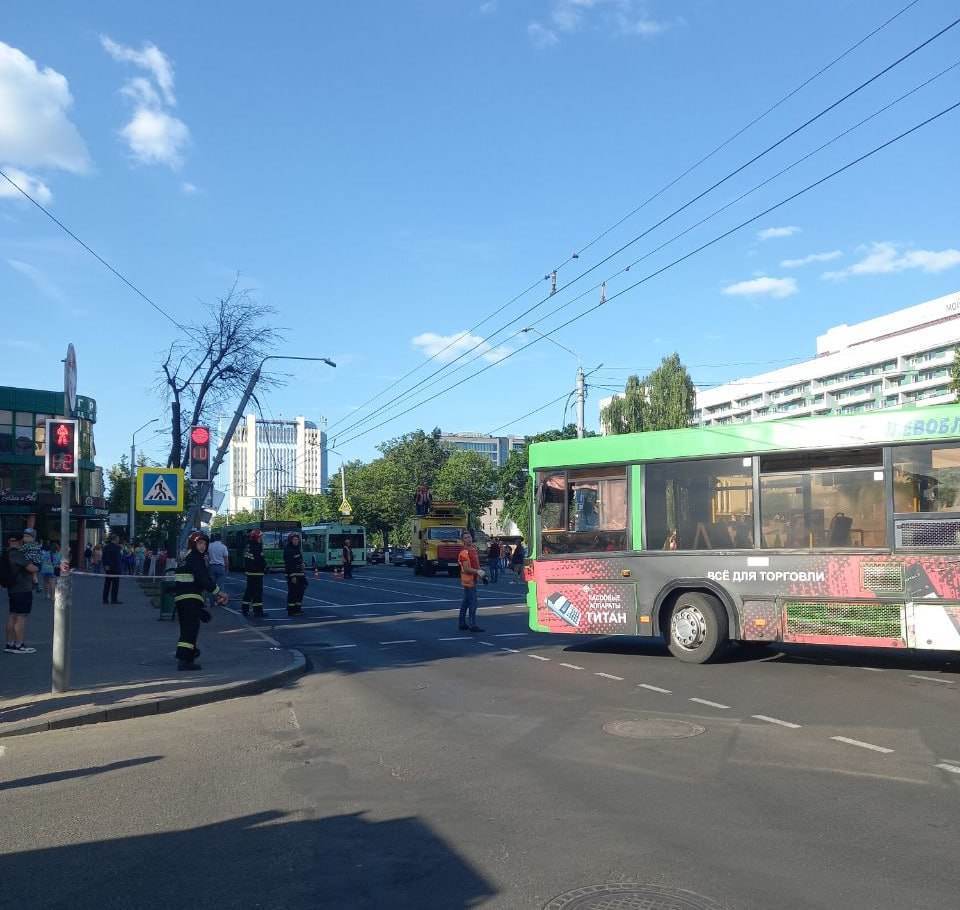 Перекрыли Первомайскую в Могилеве