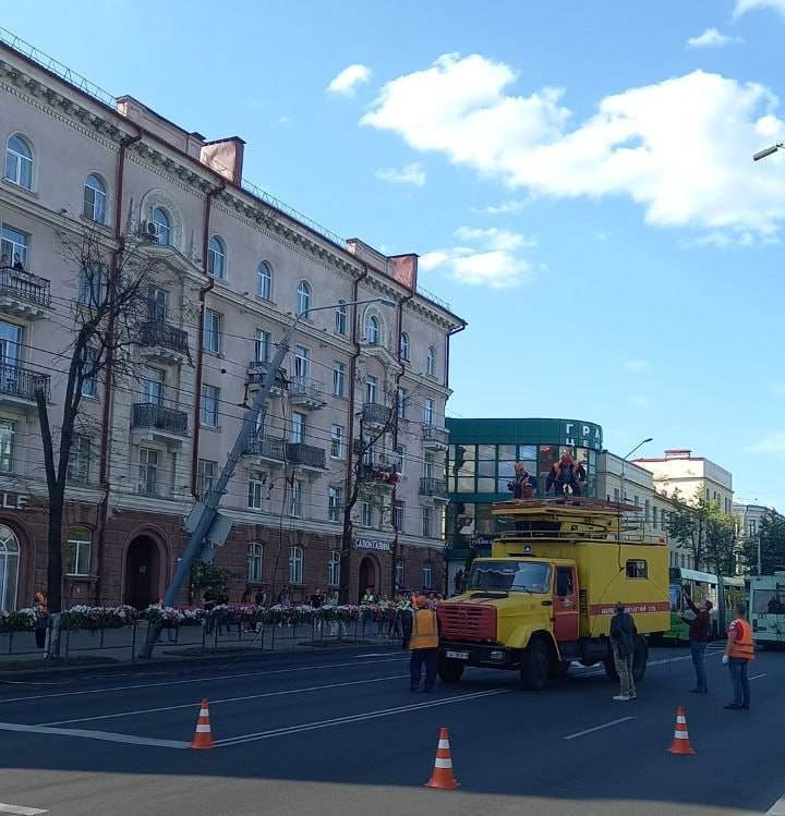 Перекрыли Первомайскую в Могилеве