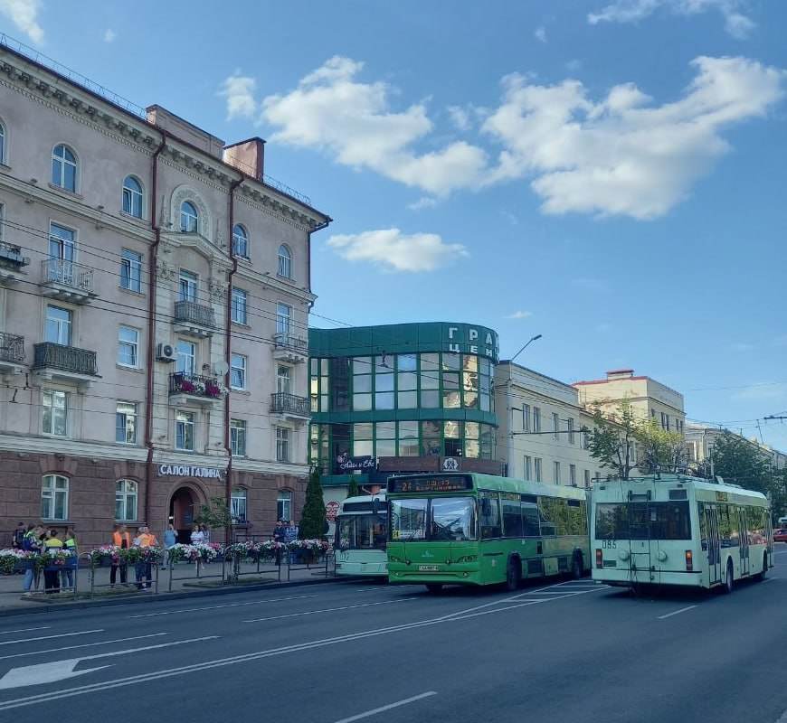 Перекрыли Первомайскую в Могилеве