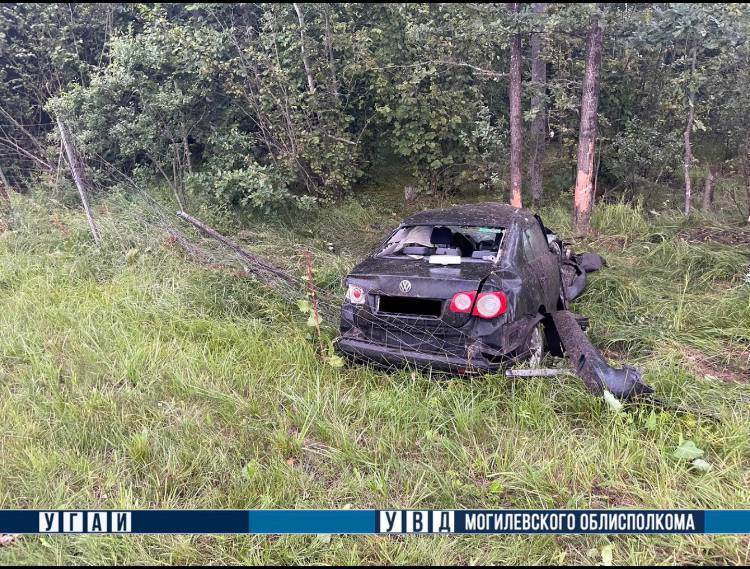 В Бобруйском районе машина врезалась в дерево — водитель и пассажир доставлены в больницу