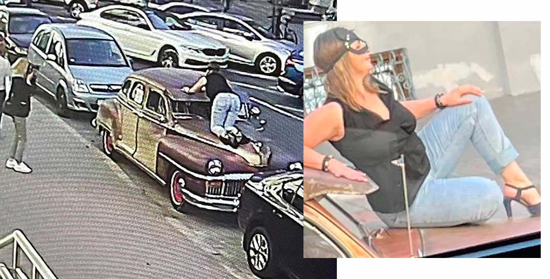 Женщина в Минске присела сфотографироваться на капот редкой машины и стала героиней мемов