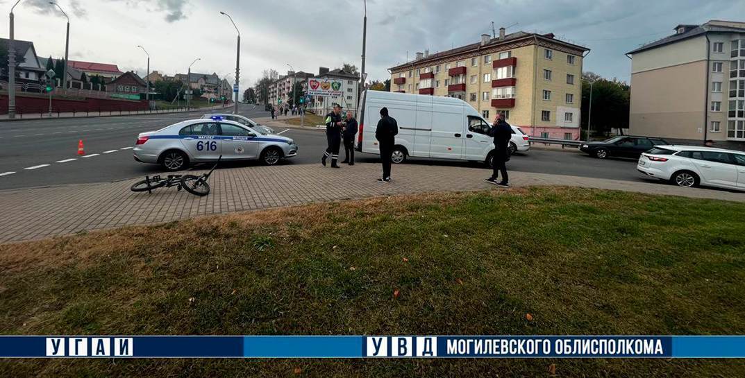 В Могилеве травмирован 14-летний велосипедист — он выехал на переход на зеленый сигнал светофора