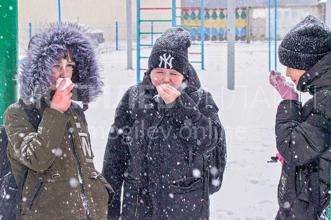 Могилев накрыл снегопад. Посмотрели, как работают коммунальщики и чем живет город в первый день настоящей зимы