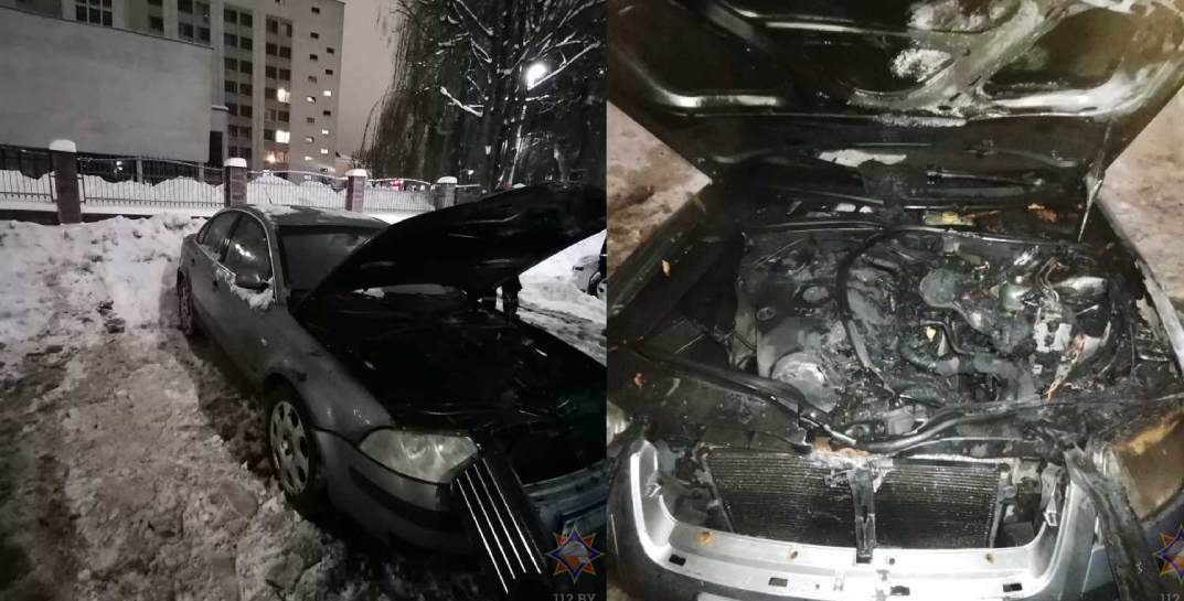 Вчера в центре Могилева горел автомобиль