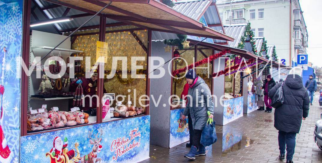В Театральном сквере в Могилеве открылась новогодняя ярмарка