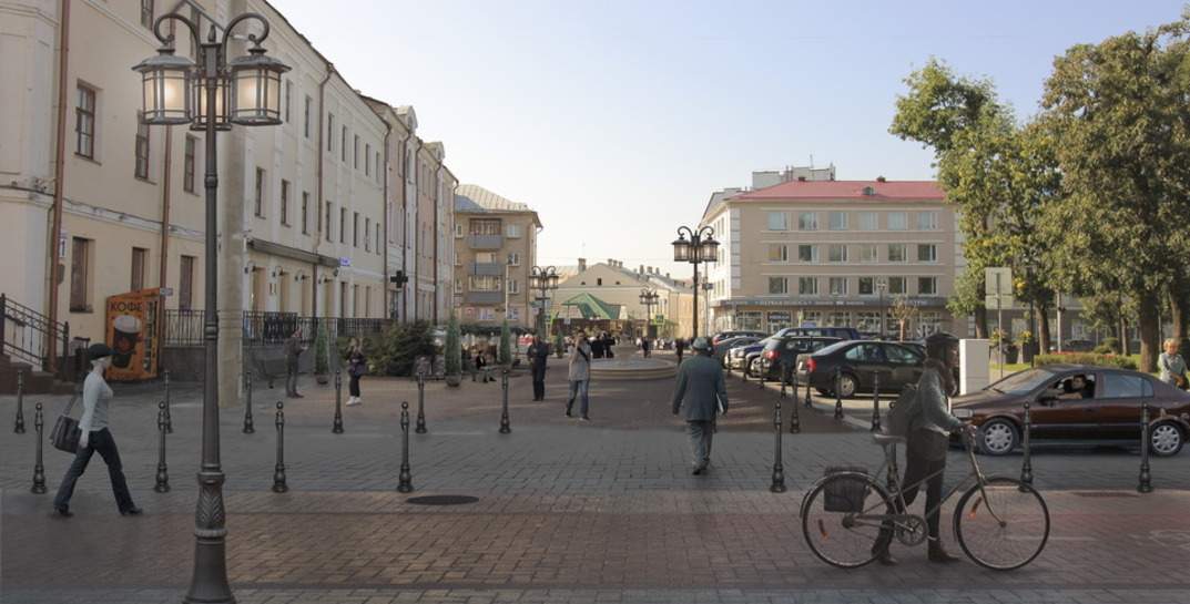 Зоны отдыха во дворах, новые «фишки» города и расширение пешеходной части дороги. Как еще хотят изменить центр Могилева в процессе реконструкции — новые подробности
