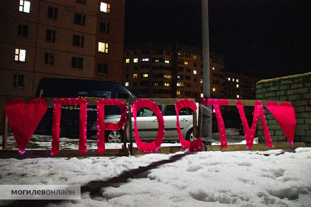 Инсталляция Прости в Могилеве