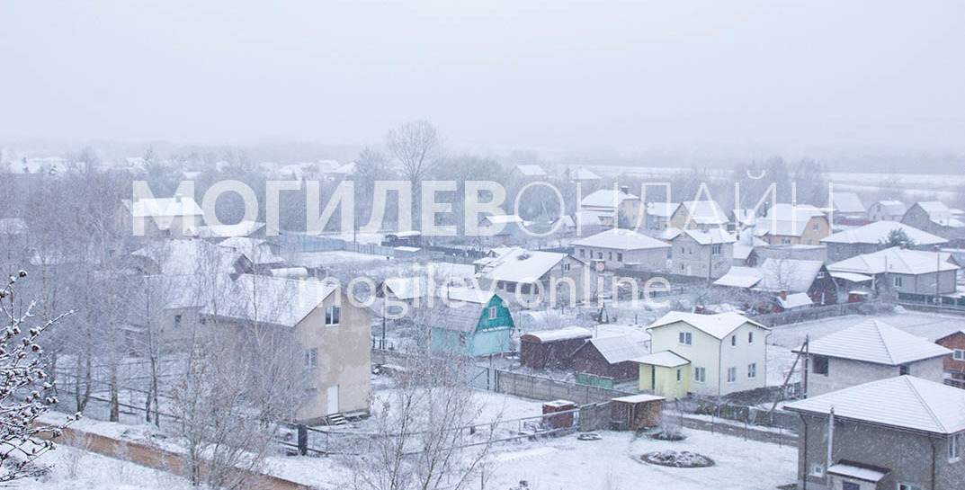 В Могилеве сегодня утром выпал снег