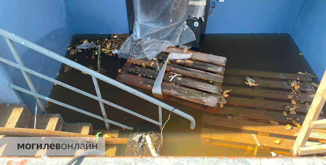 Море по колено — это про новостройку по улице Индустриальной, 26 в Могилеве. Там в подвале вода стоит уже несколько дней, и уходить ей, как выясняется, некуда