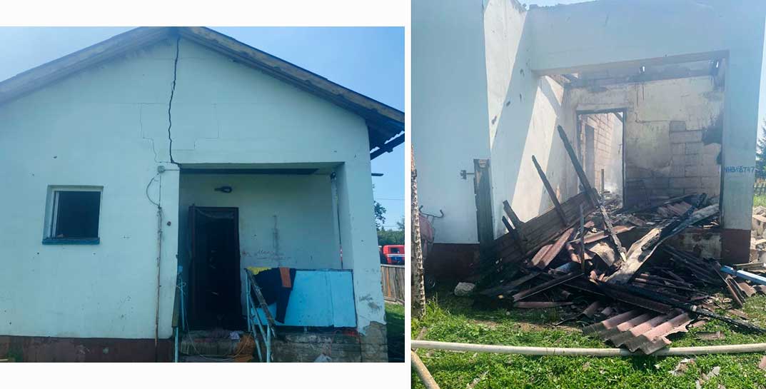 В Климовичском районе дом сгорел из-за детской шалости со спичками