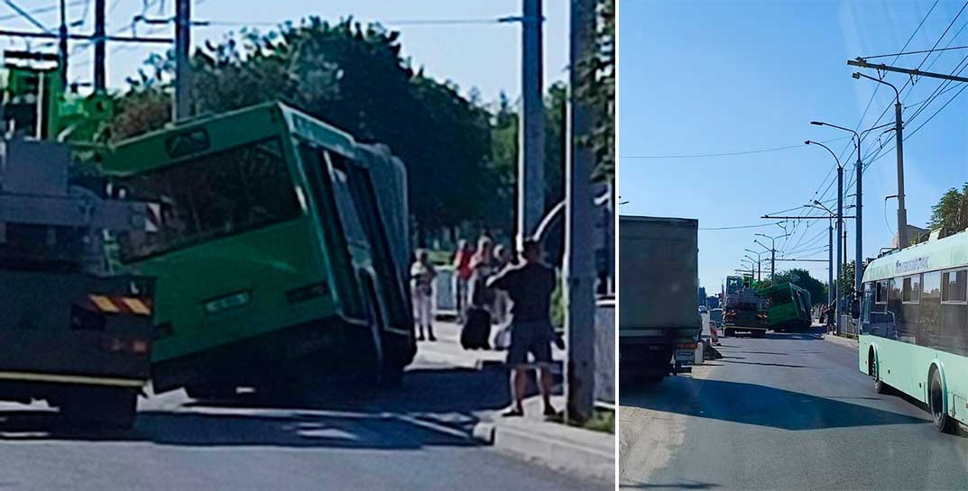 На проспекте Пушкинском в ДТП попал автобус