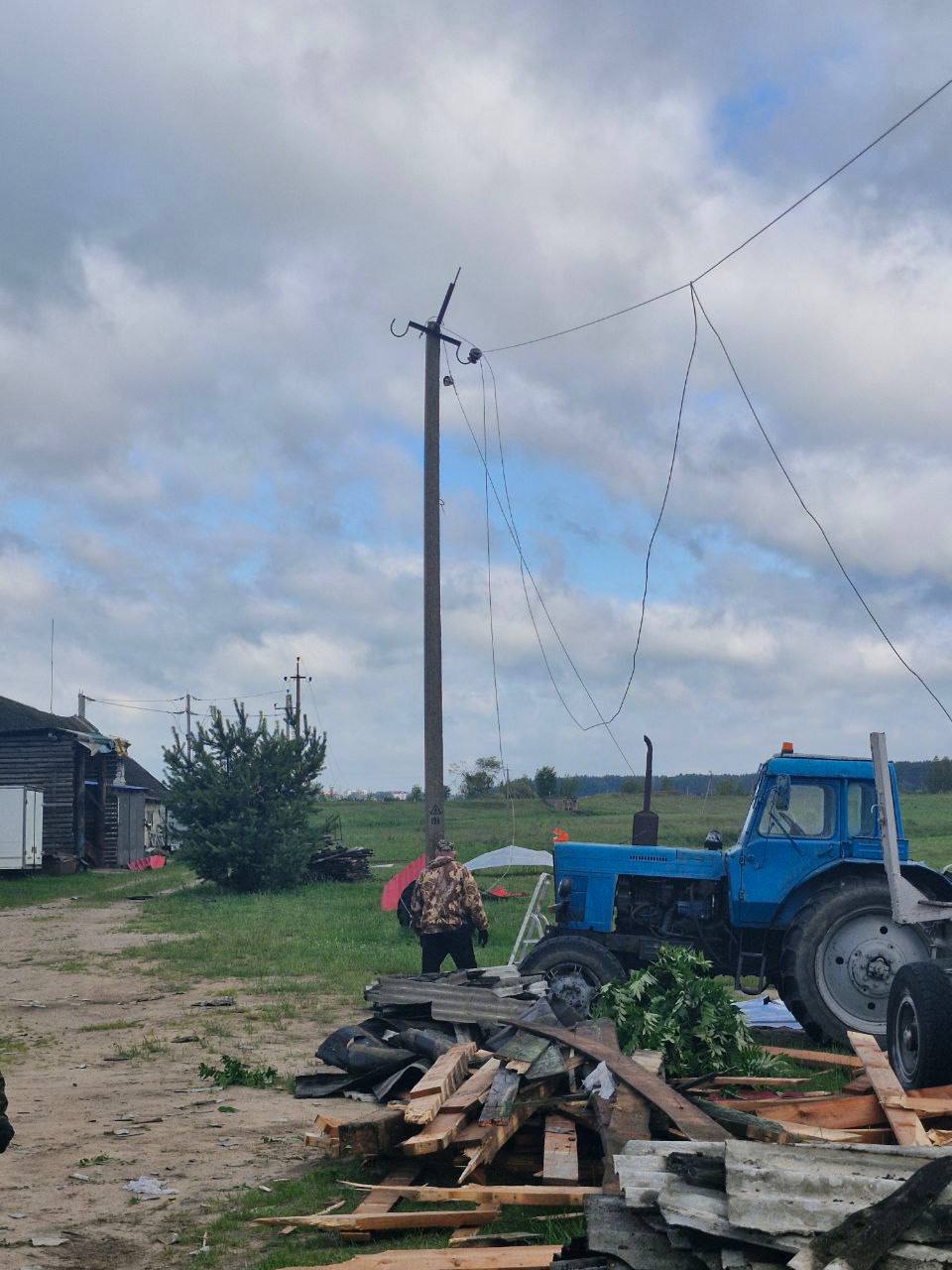 Минэнерго показало последствия бури, которая пронеслась по Беларуси 1 июля 