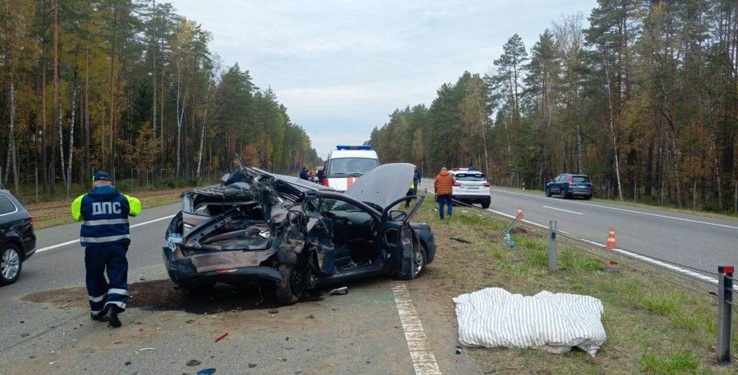 Жуткое ДТП в Осиповичском районе: легковушка зацепила ограждение, а пока водитель ждал ГАИ, в пострадавшее авто врезался другой автомобиль — погибла пассажирка