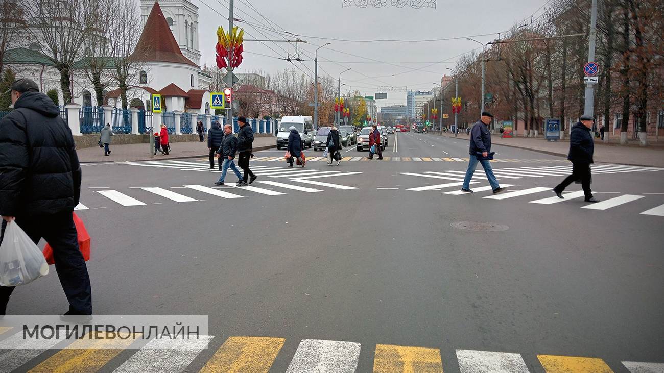 Теперь официально — в Могилеве появился диагональный пешеходный переход