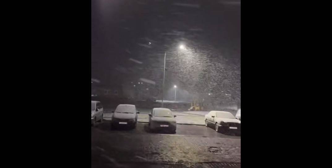 Этой ночью в Мстиславле прошел снегопад