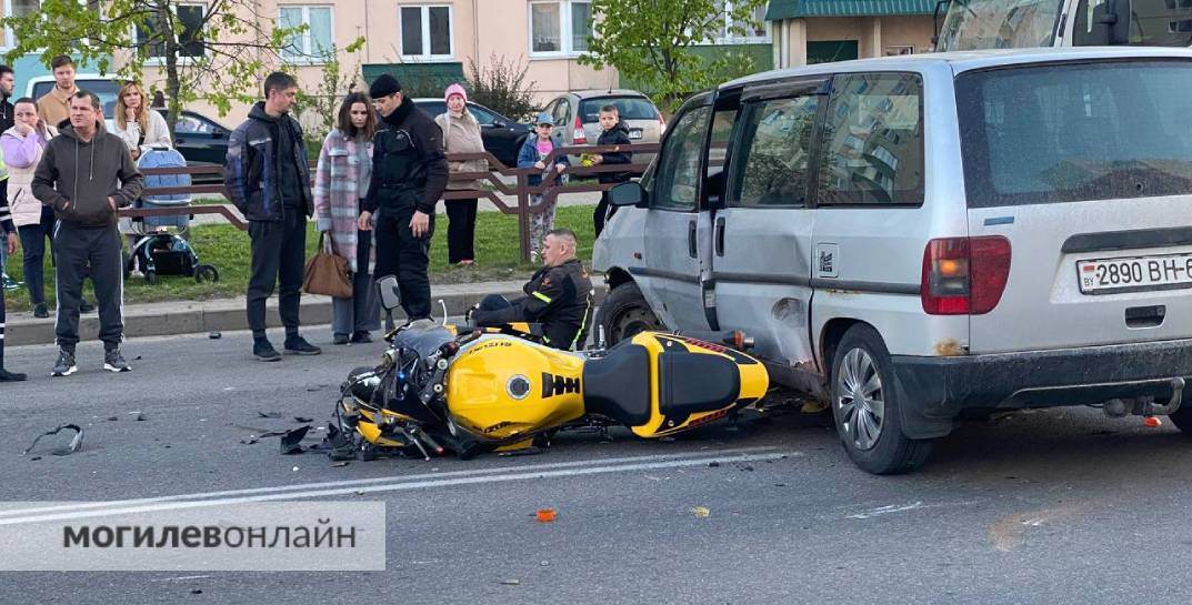 В Могилеве случилось ДТП с участием мотоцикла