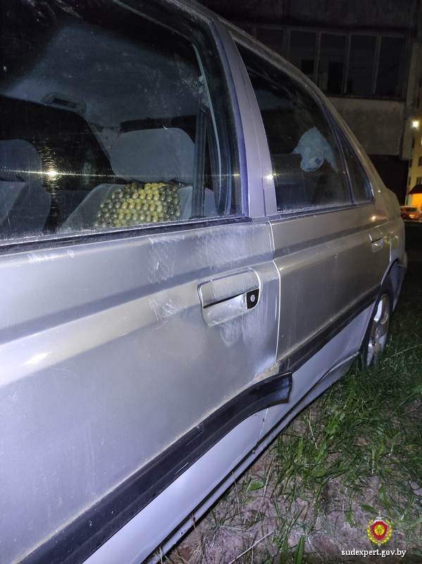 В Осиповичах пьяный хулиган побил чужое авто, а когда его задержали — все отрицал. Истину установили по кедам и следам рук
