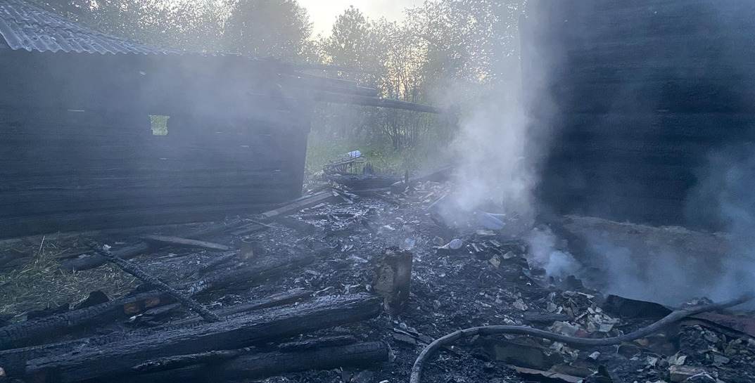 В Климовичском районе ночью на пожаре погиб мужчина
