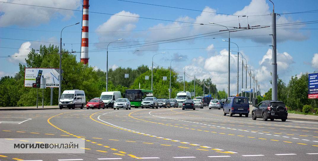 В Могилеве появилась новая временная разметка на пересечении проспекта Мира и улицы Якубовского