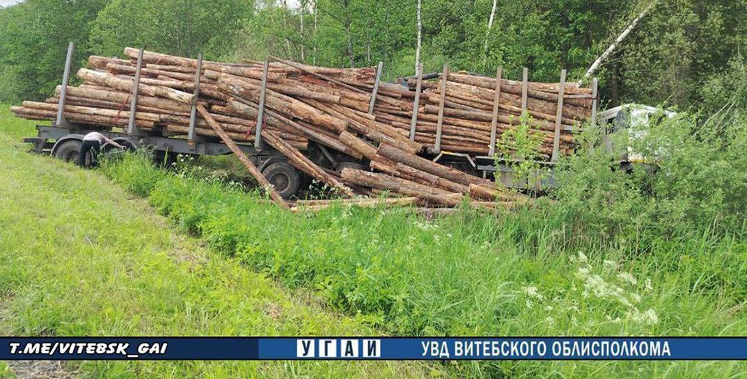 В Полоцком районе отцепившийся от легковушки прицеп убил водителя лесовоза