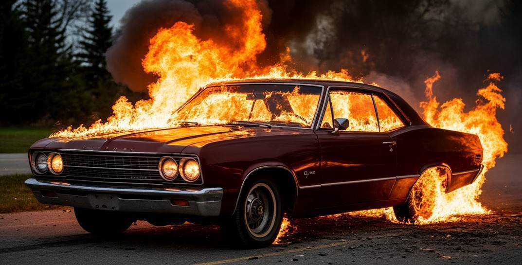 На Могилевщине вчера горело два автомобиля — они вспыхнули в разных местах практически одновременно