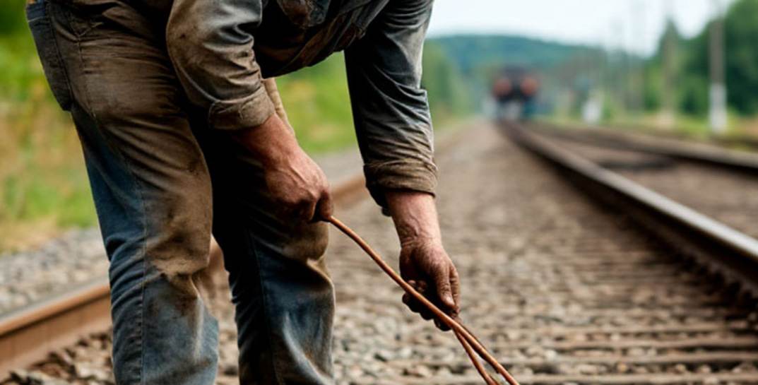 В Осиповичском районе мужчина чуть не остановил поезда, добывая металлолом