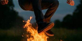 17 летний минчанин упал в костер в Бобруйском районе