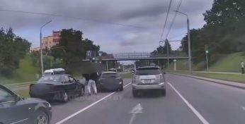 В Гродно водители не смогли разъехаться и подрались прямо на трассе