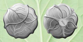 Латвийская монета «Капуста» получила нумизматический «Оскар»