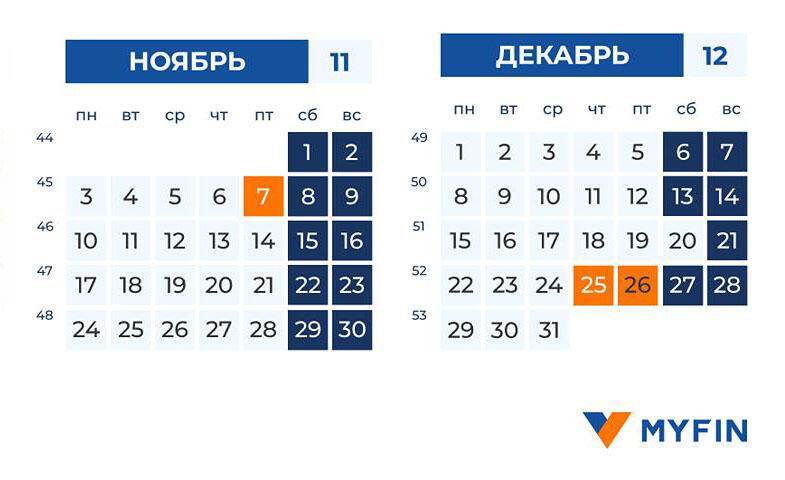 Впереди — большие выходные. Как будем отдыхать и работать в ноябре?
