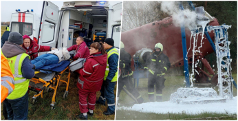 В Могилевском аэропорту отрепетировали тушение пассажирского Boeing. Посмотрите, как это было